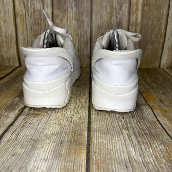 Nike Air Max 90 Flyease Triple White Sneakers Mens Sz 9 CU0814-102 - Picture 3 of 7